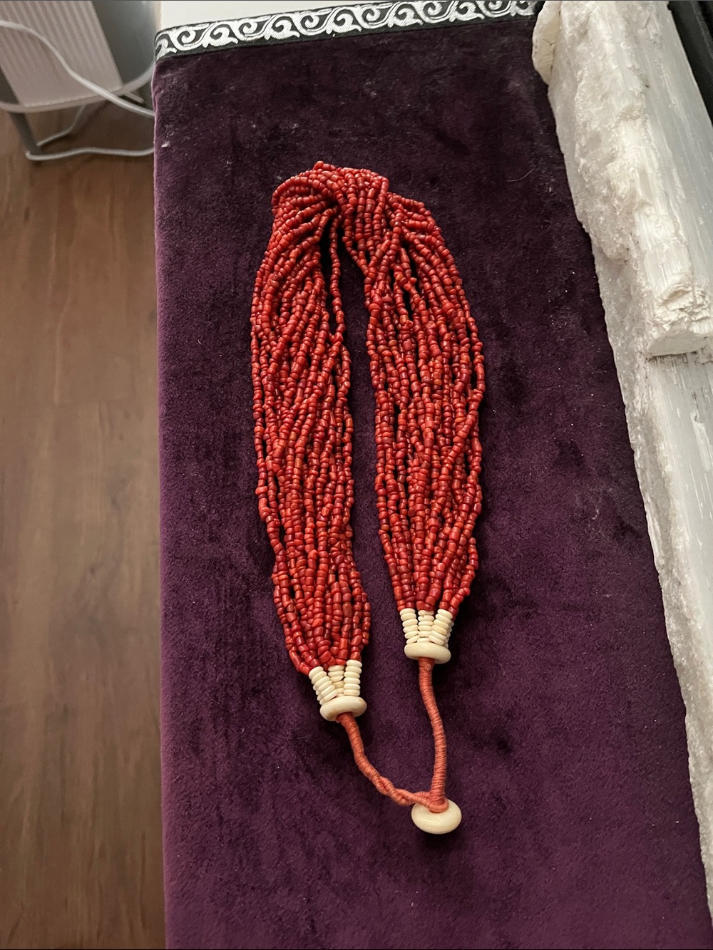 Gorgeous like new Coral Bay Red Multi-Strand Necklace Vintage 80s unbranded